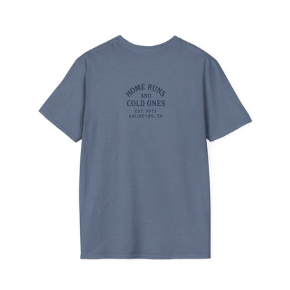 Home Runs & Cold Ones T-Shirt, Funny Unisex Tee, Baseball Fan Gift, Casual Everyday Style, Great for Tailgating