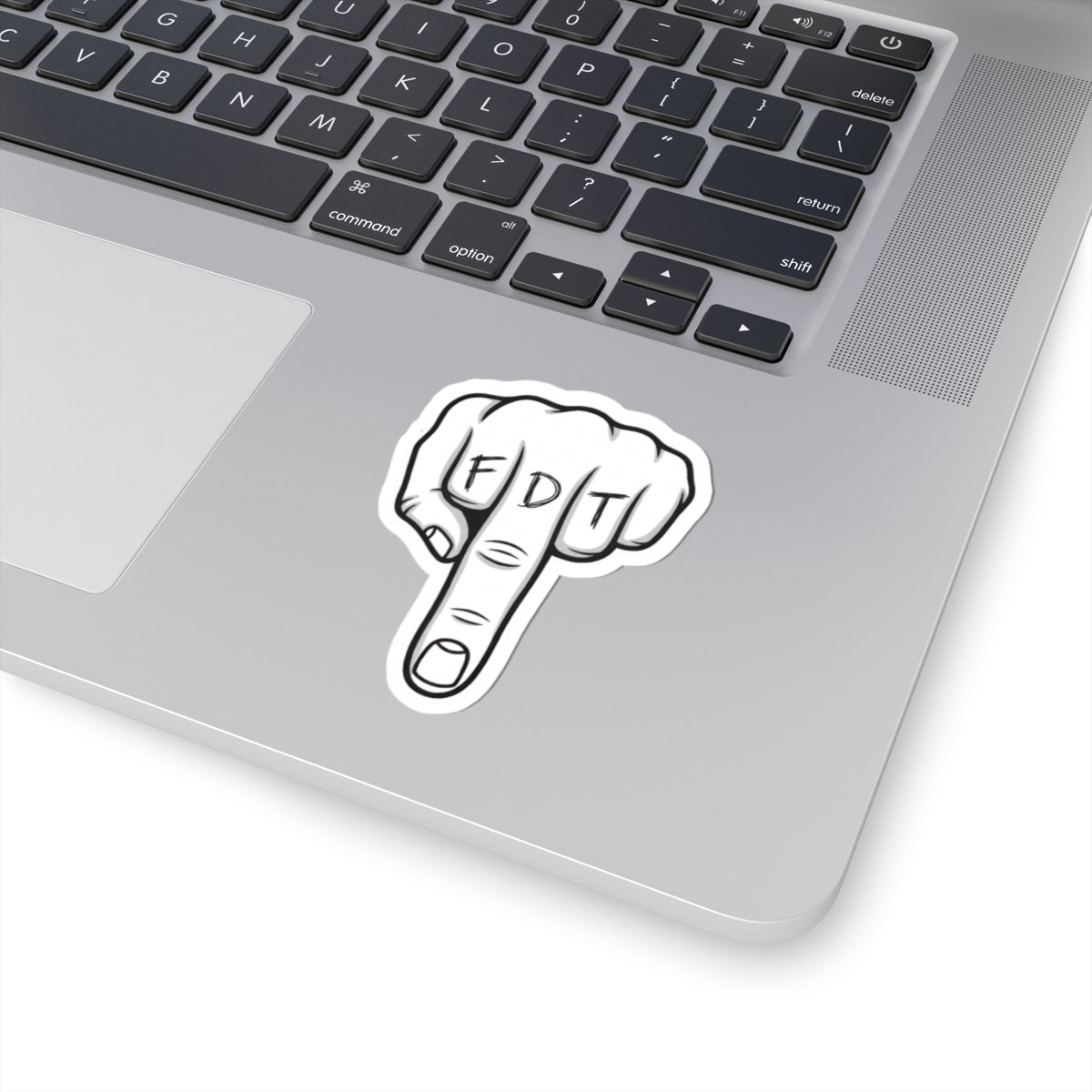 FDT Middle Finger Kiss-Cut Sticker — Edgy Protest Decal for Laptops, Water Bottles & Gear