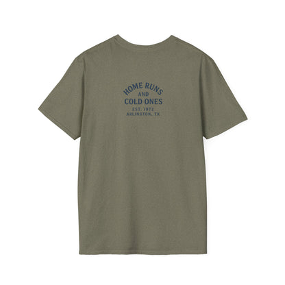 Home Runs & Cold Ones T-Shirt, Funny Unisex Tee, Baseball Fan Gift, Casual Everyday Style, Great for Tailgating