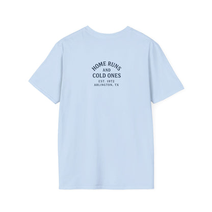 Home Runs & Cold Ones T-Shirt, Funny Unisex Tee, Baseball Fan Gift, Casual Everyday Style, Great for Tailgating