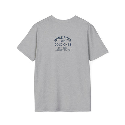 Home Runs & Cold Ones T-Shirt, Funny Unisex Tee, Baseball Fan Gift, Casual Everyday Style, Great for Tailgating