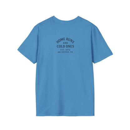 Home Runs & Cold Ones T-Shirt, Funny Unisex Tee, Baseball Fan Gift, Casual Everyday Style, Great for Tailgating